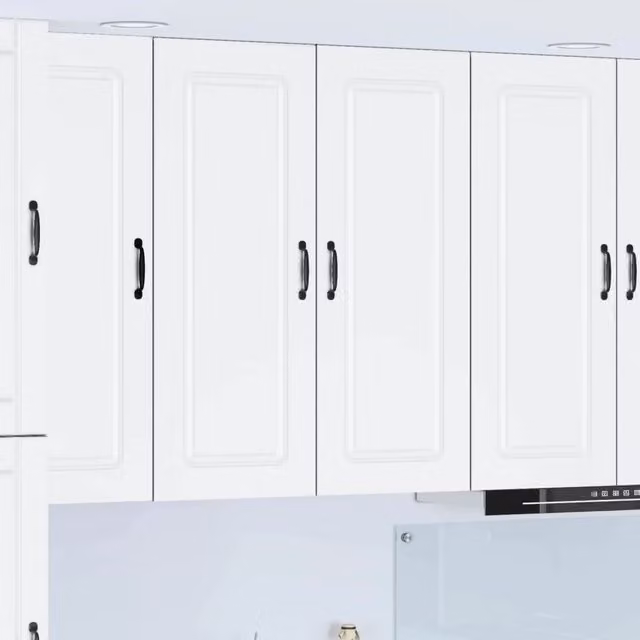 Pensile moderno vidaXL bianco con ante a battente in MDF per cucina o soggiorno L 80 x P 31 x H 100 cm