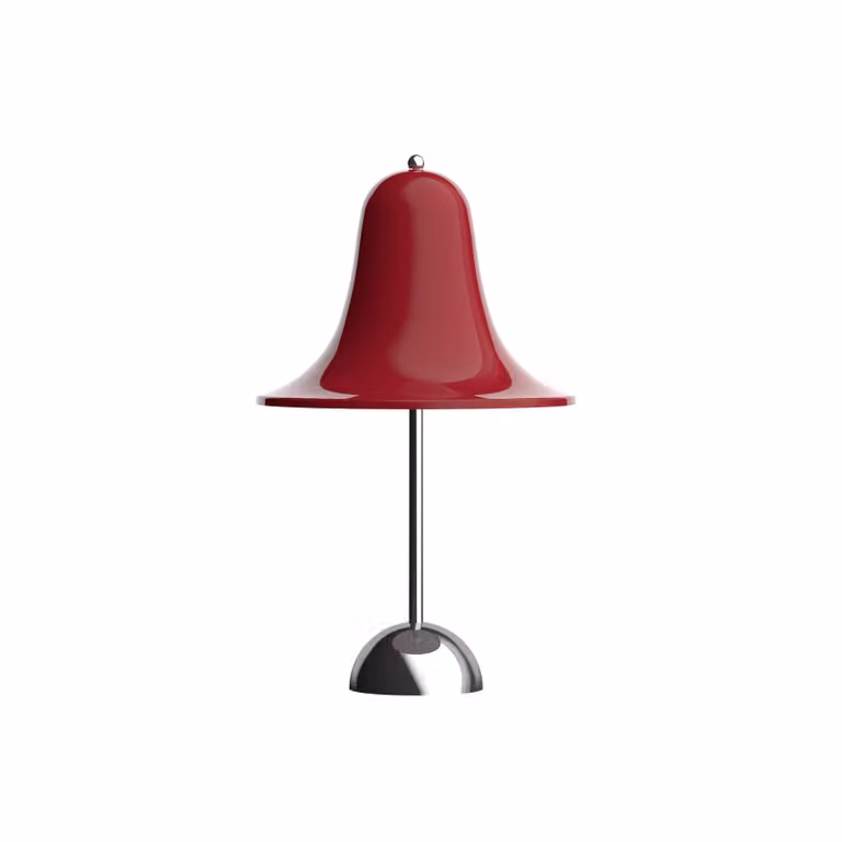 Verpan Lampada da tavolo Pantop, dimmerabile, Rosso, Soggiorno / Sala da pranzo, Metallo, Design, Lampada da tavolo