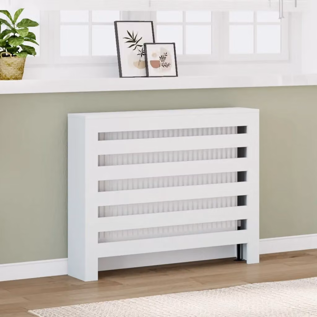 Copertura per radiatori vidaXL in MDF Bianco L: 104 cm, P: 20 cm, H: 82 cm