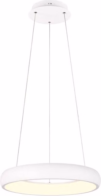 Lampada a sospensione LED Trio Leuchten bianca a forma di anello, dimmerabile e con altezza regolabile, Ø 46 cm, 29W