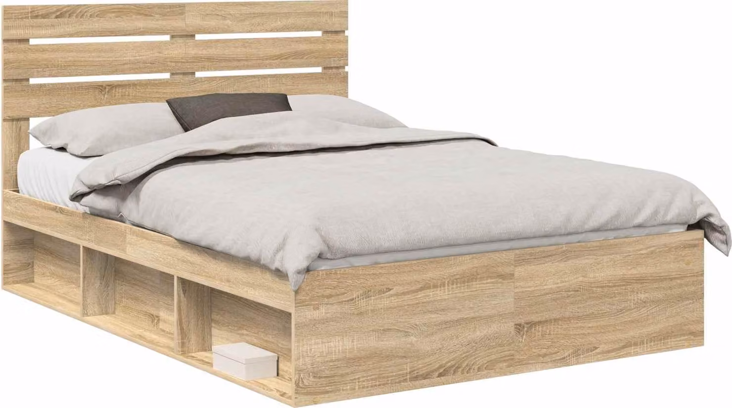 vidaXL Struttura letto Sonoma 140 x 200 cm in legno di pino massiccio
