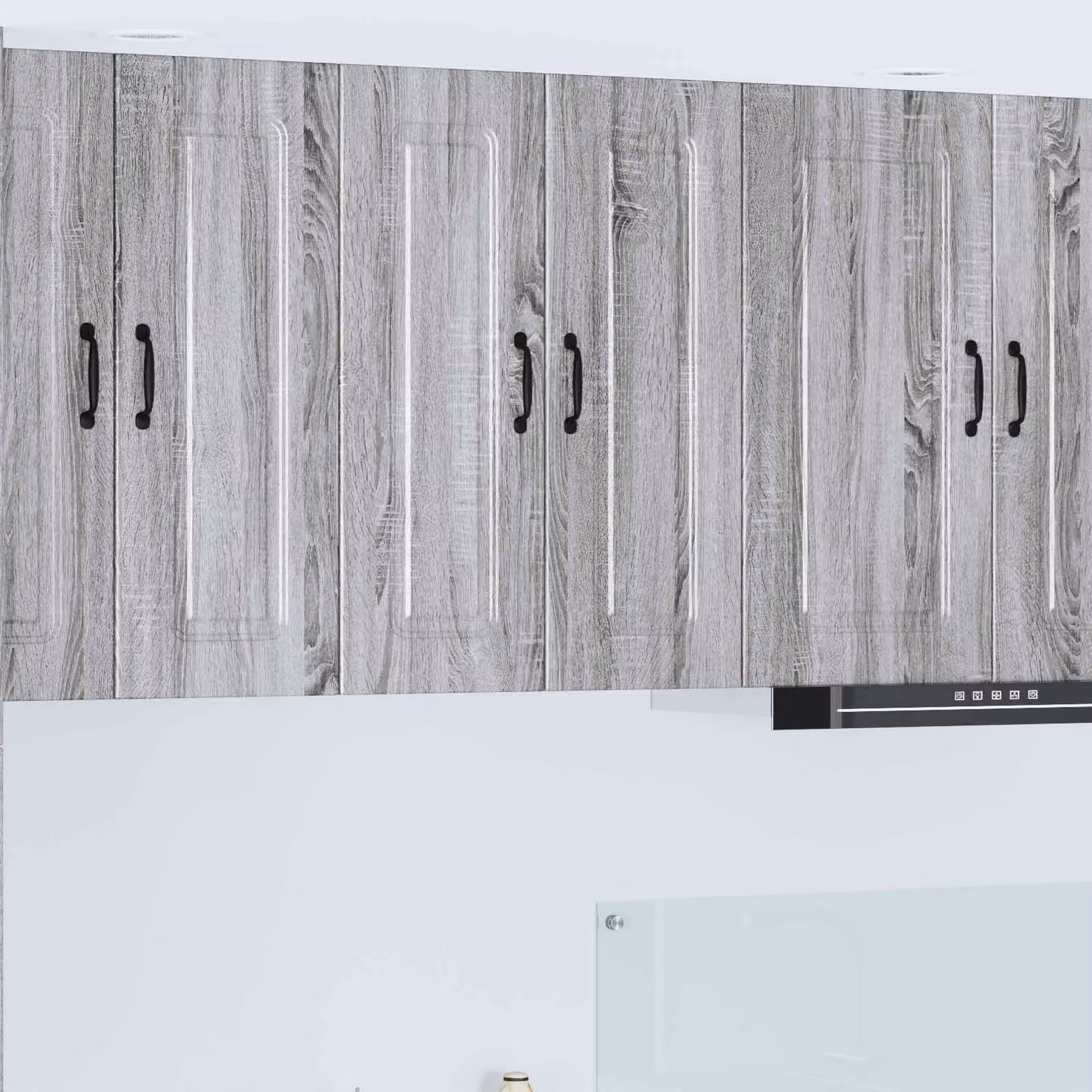 Set di 2 pannelli per lavastoviglie vidaXL Kalmar Grigio Sonoma in legno MDF per cucina moderna