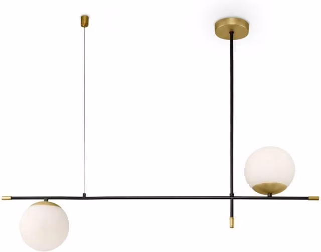 Lampada a sospensione Maytoni Nostalgia 2 luci E14 ottone