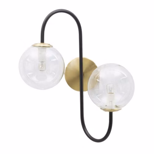 Plafoniere LAMPADA DA MURO IRON BLACK CM 36x24x45 Mauro Ferretti