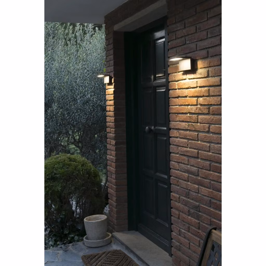 ELE Lampada a Muro per Esterni Faro Barcelona in Metallo Grigio con LED Luce Bianca Calda – 2