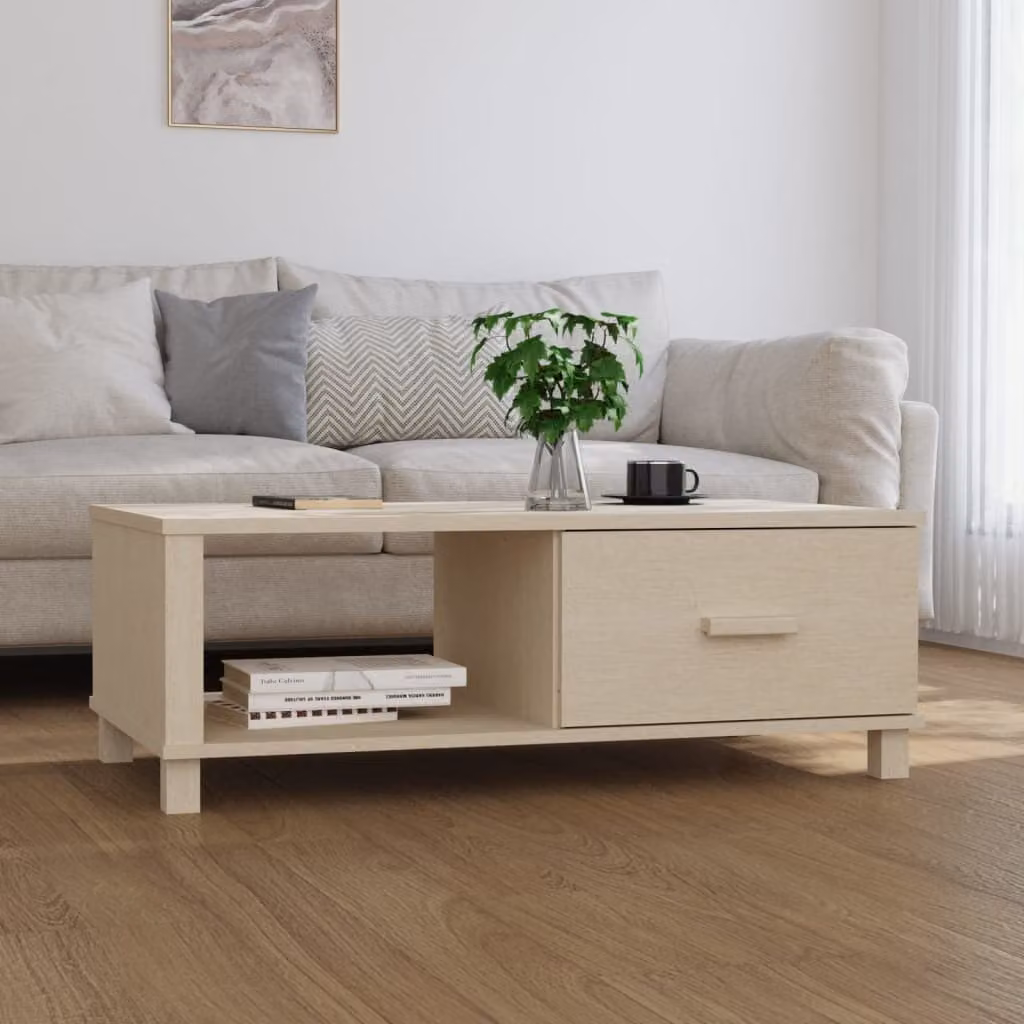 Maison Exclusive - Credenza HAMAR, finitura miele, 100x55x35 cm, realizzata in legno massello di pino