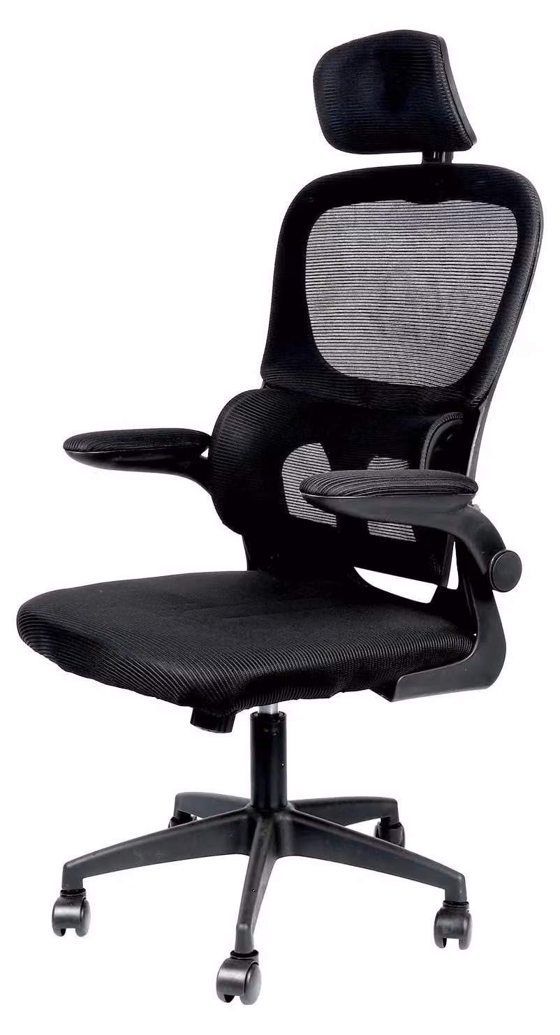 Sedia da ufficio ergonomica con funzione girevole e supporto lombare