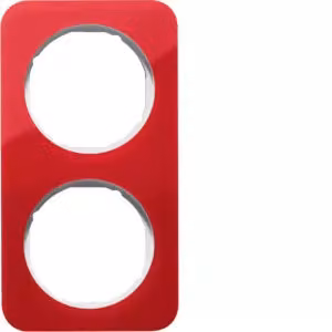 Berker 10122349 Cornice rosso trasparente/bianco polare lucido Berker R.1