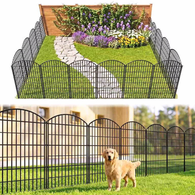 Recinzione giardino recinto per cani - 5 pannelli - 3,5 m - 101 cm altezza - Rivestimento anticorrosione