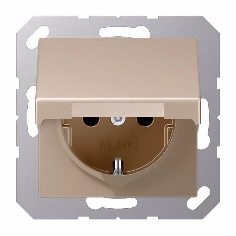 Jung A1520BFKLCH Presa Schuko con coperchio ribaltabile