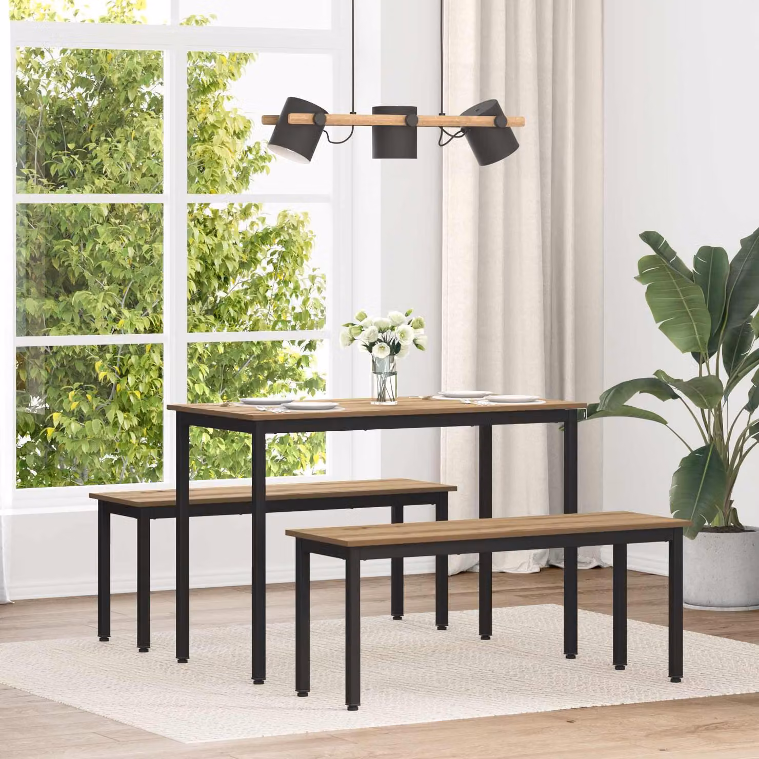 vidaXL Tavoli da pranzo 110 x 55 x 75 cm Legno ingegnerizzato