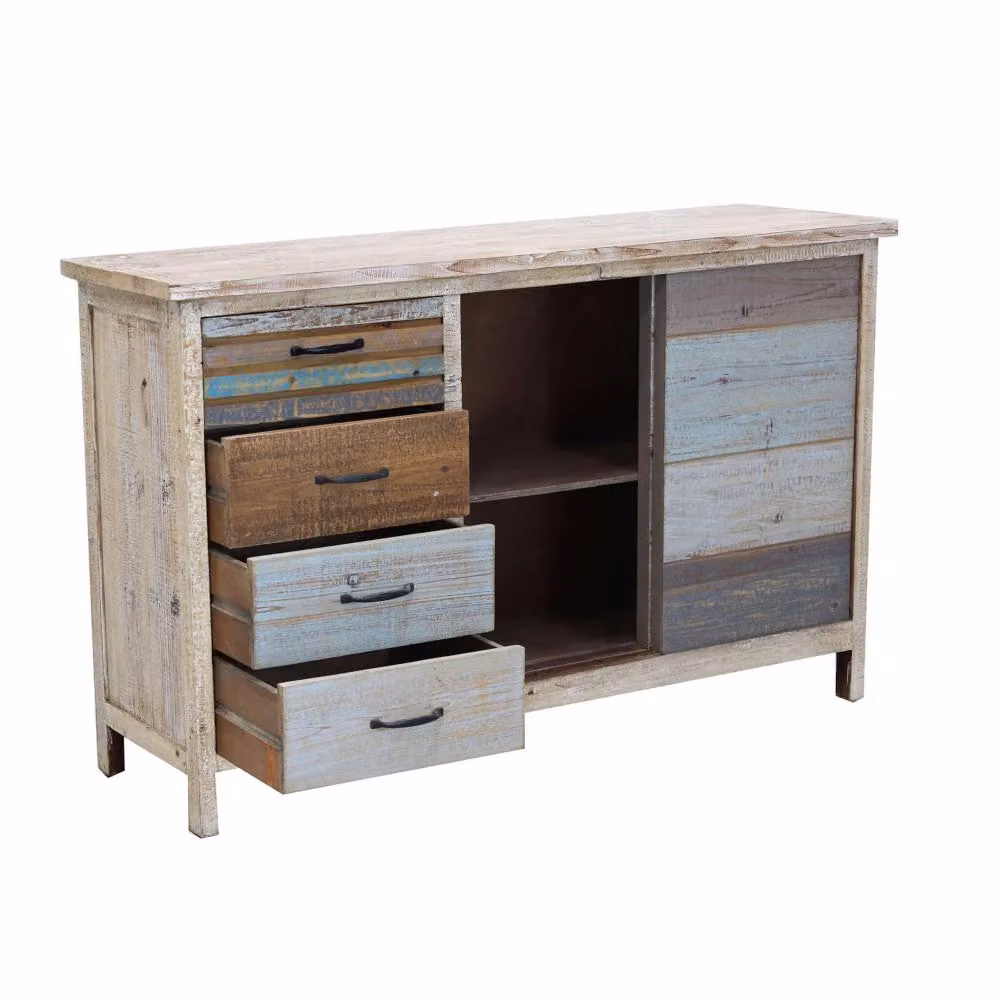 Mobile Harry GIORDANOSHOP in Legno Multicolor L: 140 cm, P: 40 cm, H: 82 cm – 2