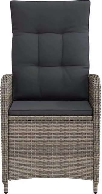 Sedia da giardino moderna in rattan e metallo lacché grigio per esterno e terrazza – 1