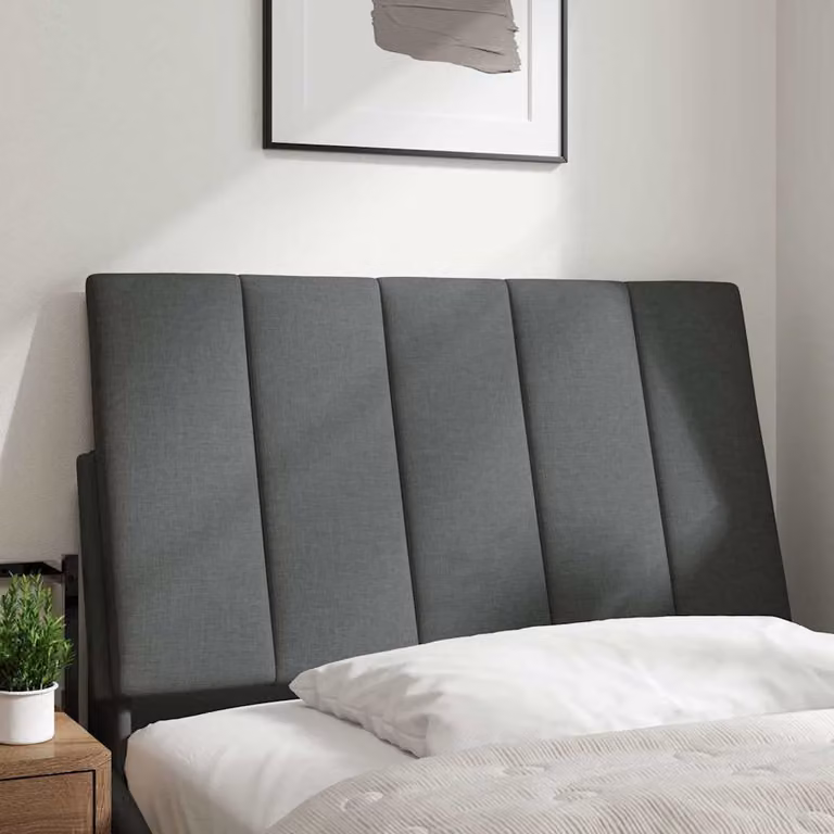 vidaXL Cuscino Testiera Hanko Grigio Scuro 80 cm in Tessuto