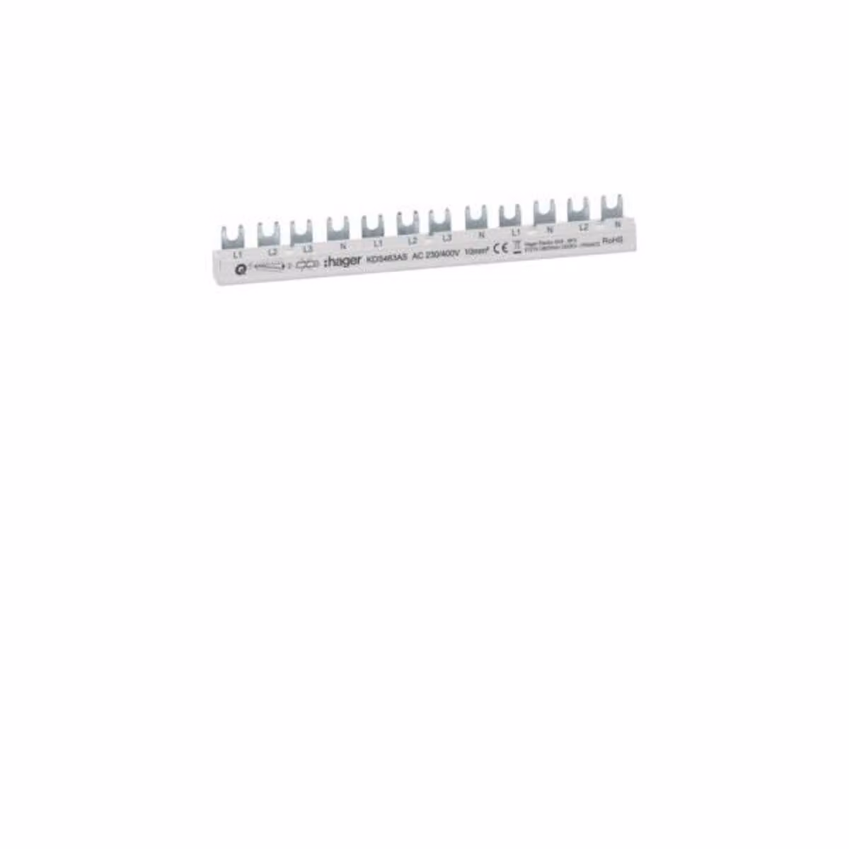 HAGER KDS463AS Phasenschiene 12 Module QuickBusbar (KDS463AS)