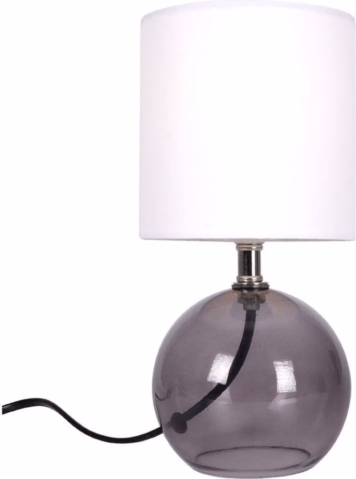 Lampada da tavolo con base in vetro, 24 cm