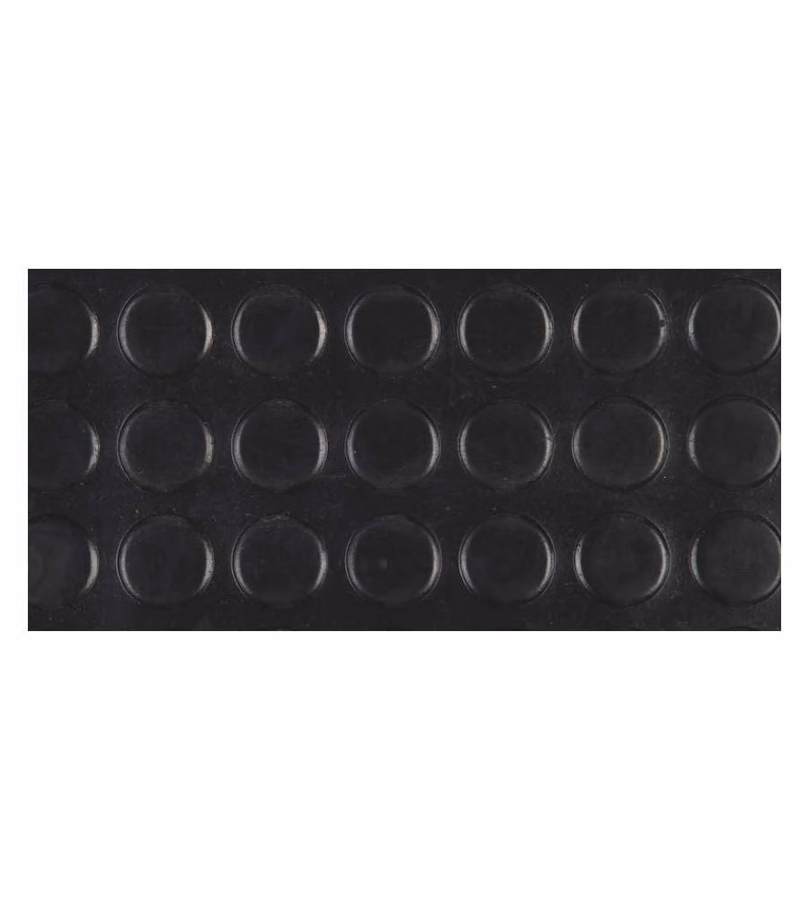Pavimento in Gomma Nero Rilievo Bollo 150cm - Materiale Ignifugo e Resistente