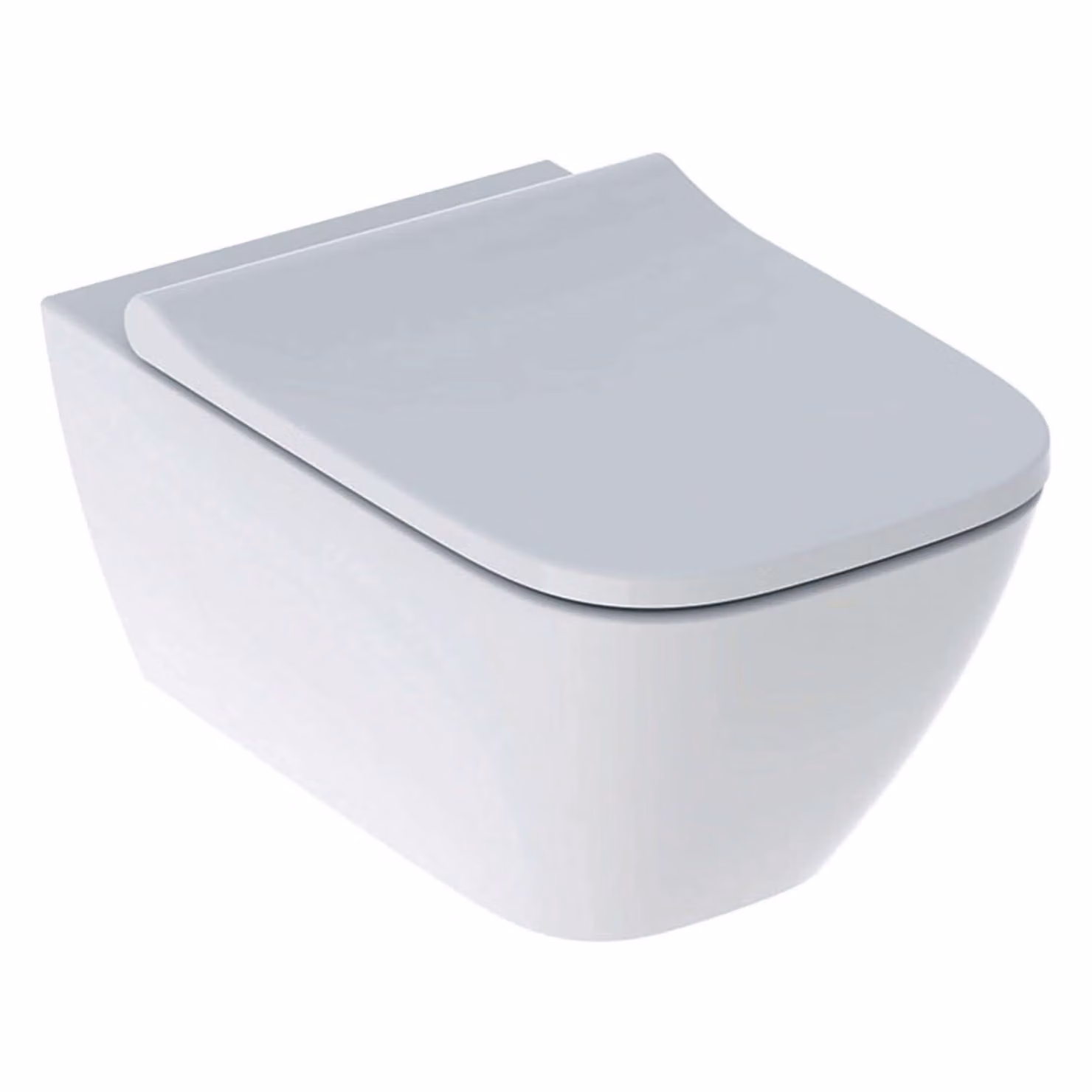 Geberit Smyle Square Set WC suspendu cuvette profonde, forme fermée, Rimfree, avec siège WC, couvercle recouvrant, 500.683.00.2, 500.683.00.2