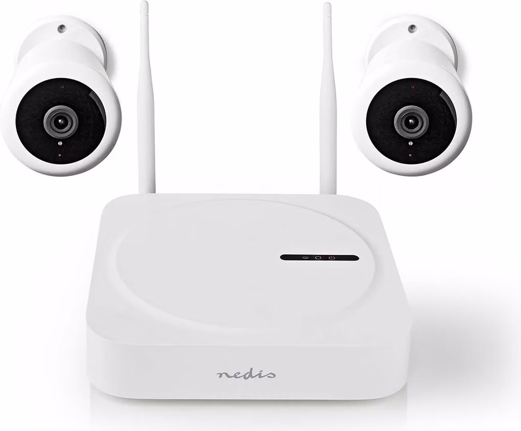 Nedis SmartLife Sistema di telecamere senza fili - 2 x telecamera - Full HD 1080p - IP65 - Visione notturna - Bianco