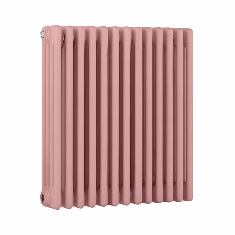 Radiatore Orizzontale a Colonne (4 Colonne) 600mm x 605mm - Rosa (Camellia Rosa) - Regent