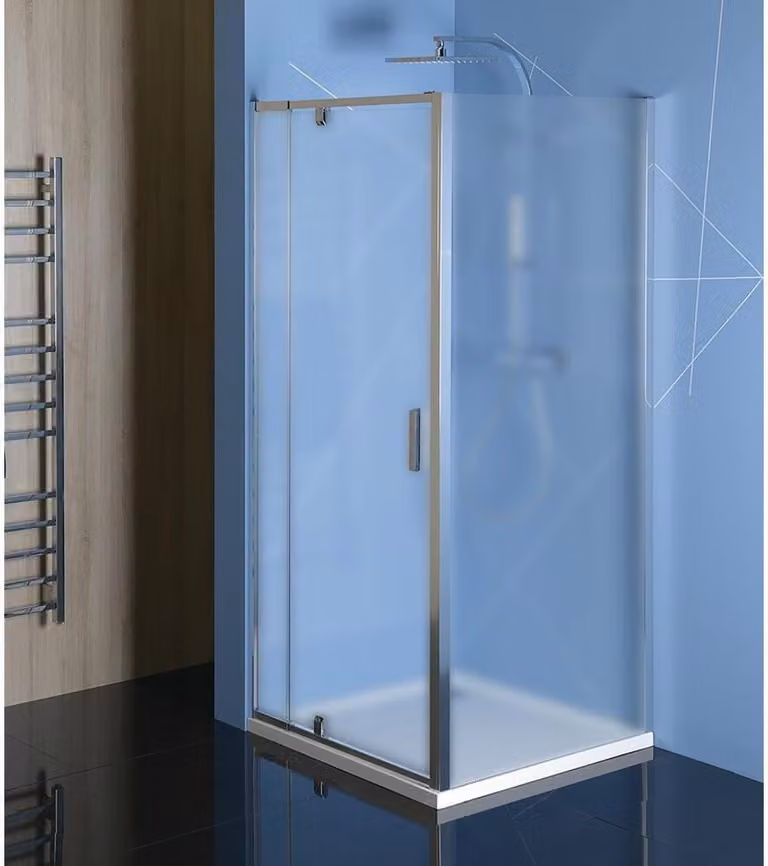Easy Line cabina doccia rettangolare/quadrata con porta a battente 800-900x900mm variante L/R, vetro Brick