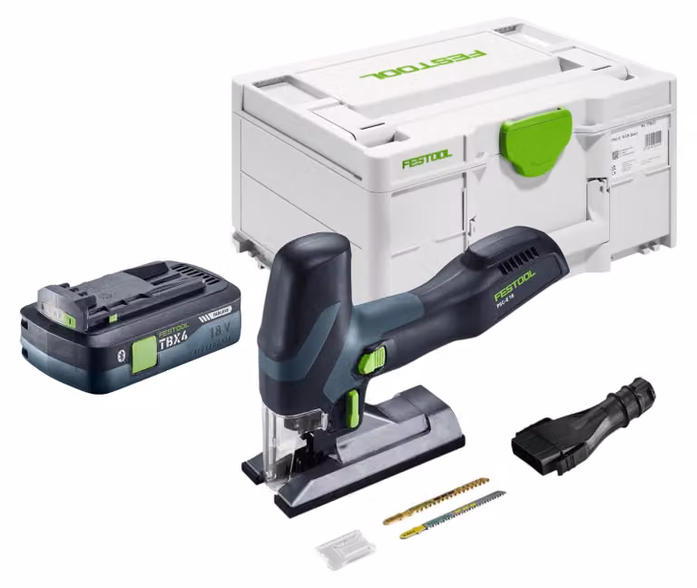 Seghetto alternativo a batteria Festool PSC-E 18 EB-Basic 18 V 40 mm + 1x batteria 4,0 Ah + Systainer - senza caricabatterie