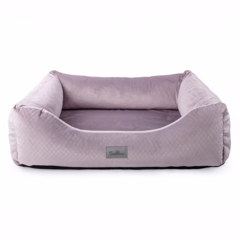 Letto per cani Premium Velvet Pink L - 93x77x22 cm | Divano morbido per cani e gatti