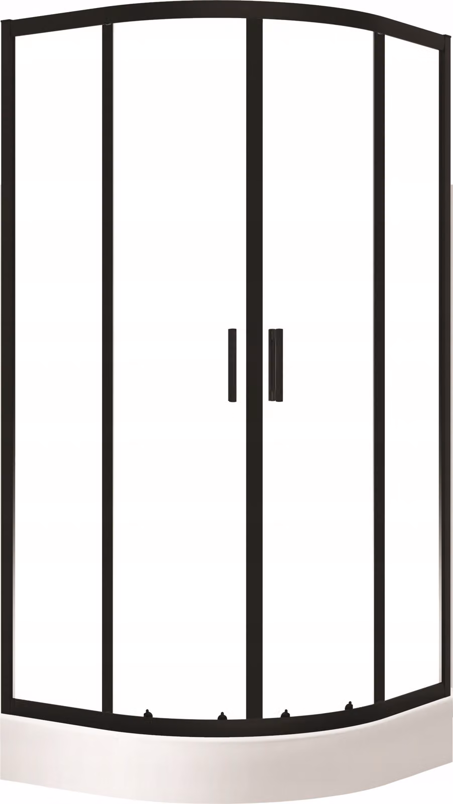 Adgo Bresso Doccia Cabina doccia Parete doccia Doccia completa Semicircolare 90x90 Cabina doccia Nera
