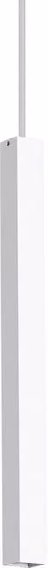 Lampada a sospensione moderna Square Ultrathin IDEAL LUX in metallo bianco con LED da 11,5W 3000K D40