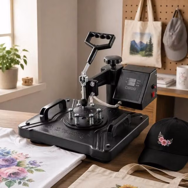 5-in-1 Heat Press Machine 38x30cm T-shirt Press Machine DIY Heat Press With Digital LED Temperature And Time Controller