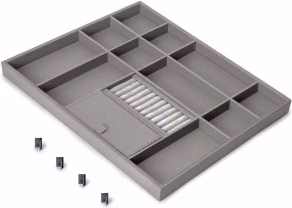 Telaio con guide a estrazione totale e chiusura morbida per accessori per armadi Quartz, 912-938mm, Alluminio e plastica