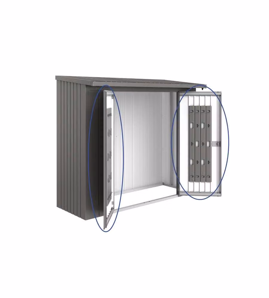 Set di porte WoodStock 230 grigio quarzo metallizzato