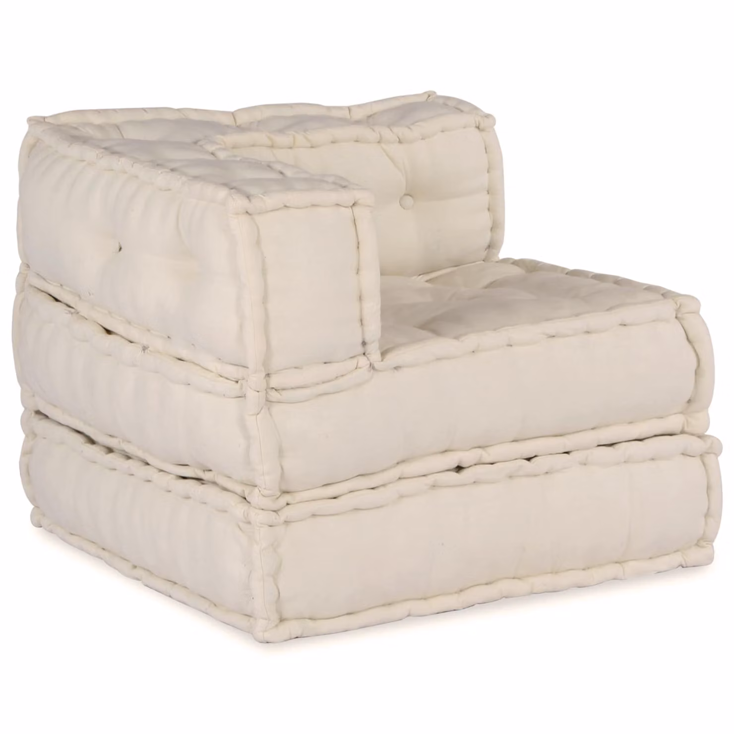 vidaXL Unità di Divano Modulare in Tessuto Beige per Soggiorno o Giardino L: 210 cm, P: 70 cm, H: 56 cm