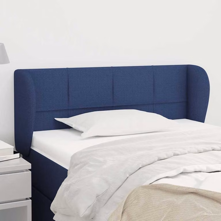 Testiera ad orecchio vidaXL in tessuto blu L: 93 cm, P: 23 cm, H: 78-88 cm