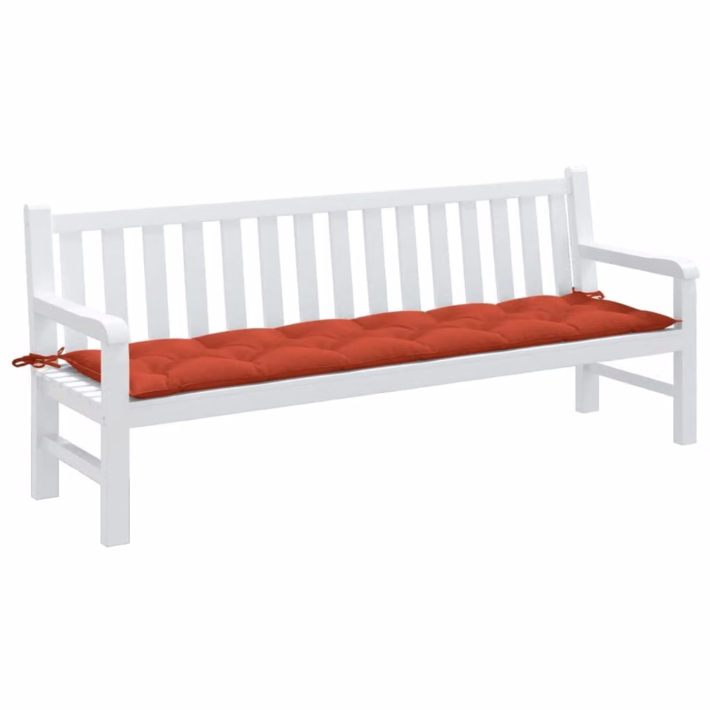 vidaXL Cuscino per Panca da Giardino Rosso Mélange L: 200 cm, P: 50 cm, H: 7 cm in Tessuto di Poliestere Resistente ai Raggi UV