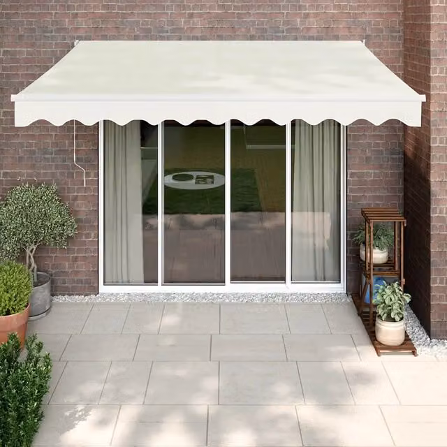 Tenda da sole retrattile Videx in alluminio e poliestere beige L: 350 cm, P: 250 cm – 1