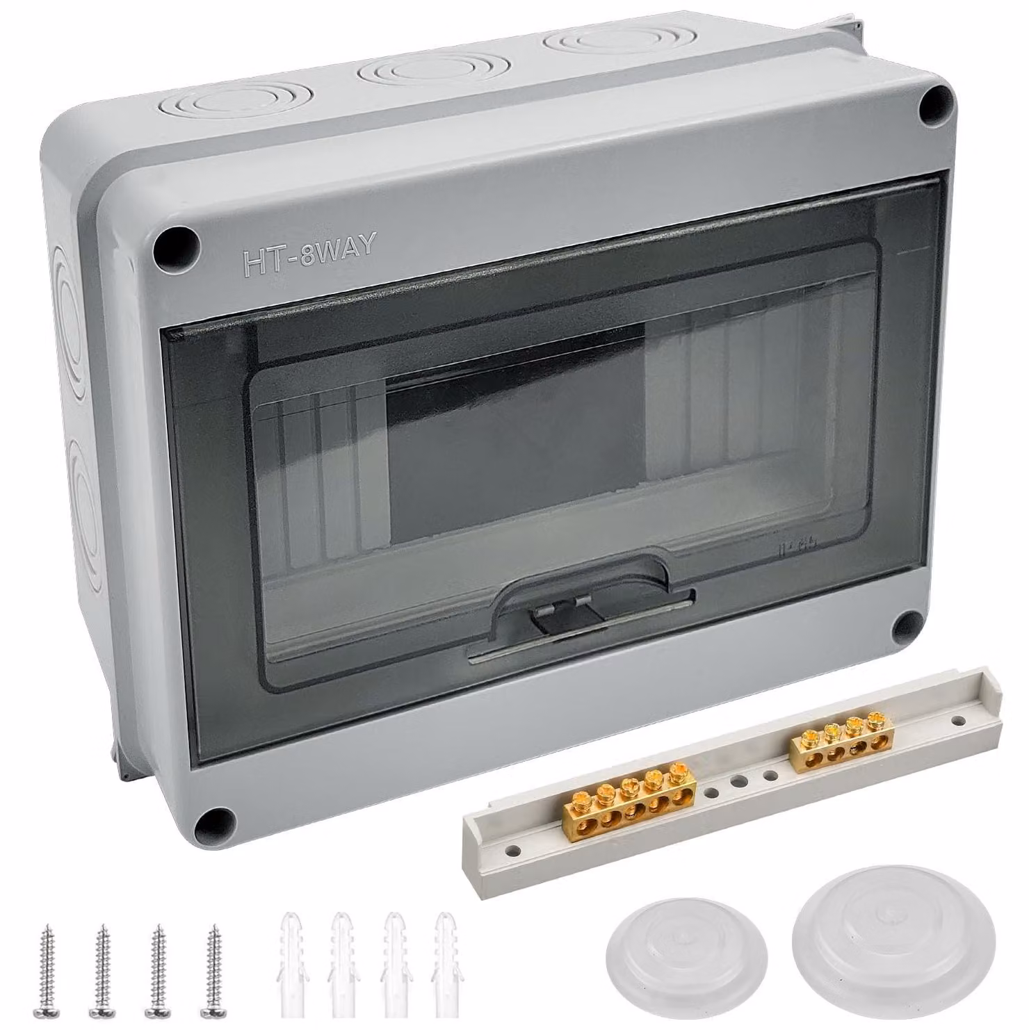 Armadio di distribuzione a parete, scatola di fusibili impermeabile IP65, con sportello per 8 moduli
