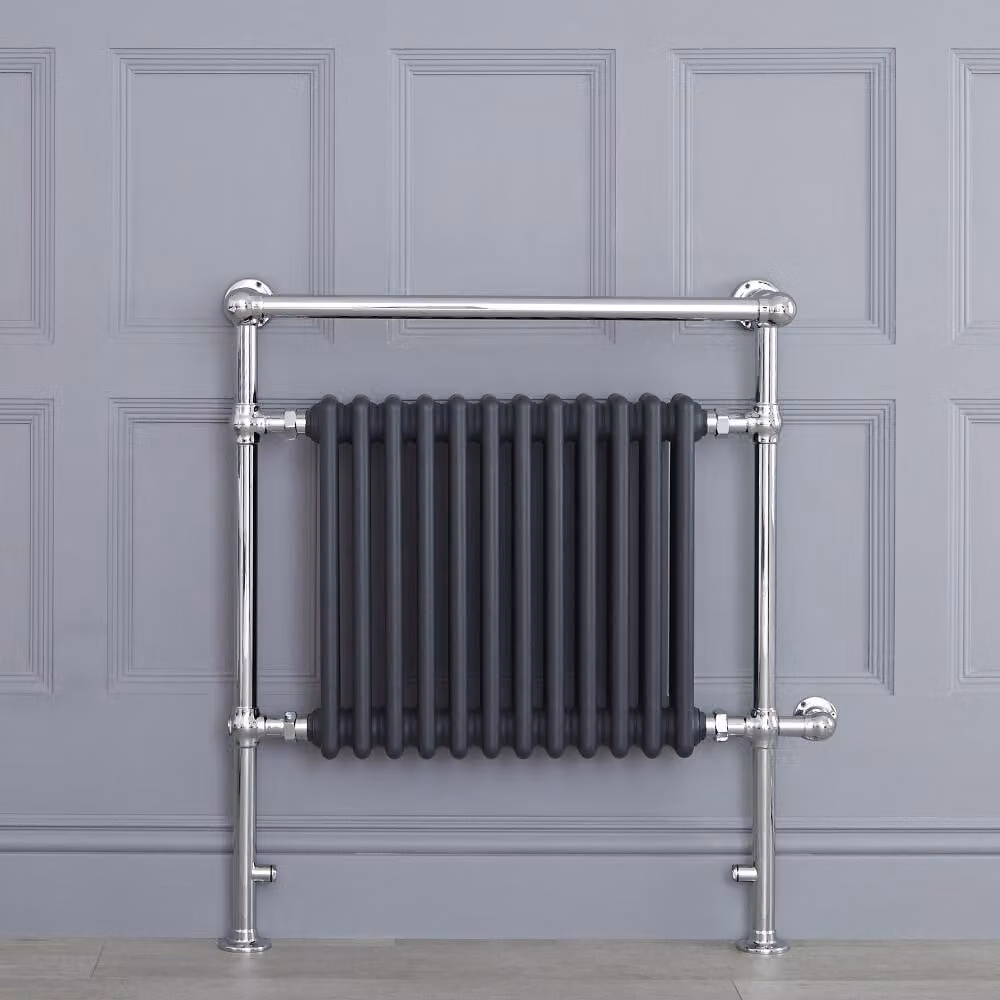 Scaldasalviette Elettrico Tradizionale - Termoarredo Bagno 800W - Antracite - 930 x 790mm - Elizabeth