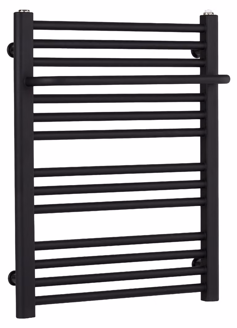 CERANO - Radiatore da bagno Antonio - collegamento laterale - 351 W - nero opaco - 660 x 550 mm