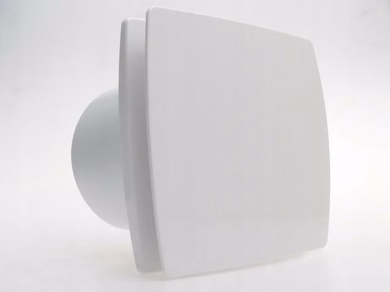 Ventilatore da bagno ELPlast, diametro 150 mm, bianco, con pannello decorativo