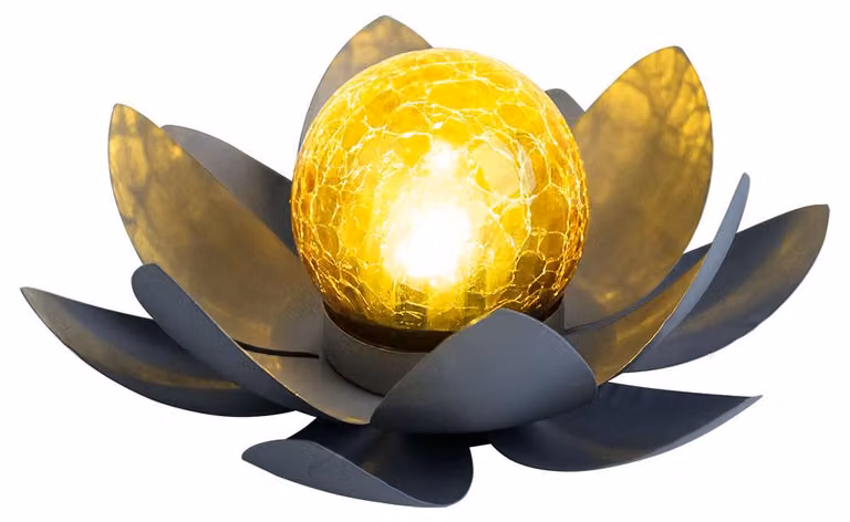 Luce solare a LED, fiore di loto, 25 cm