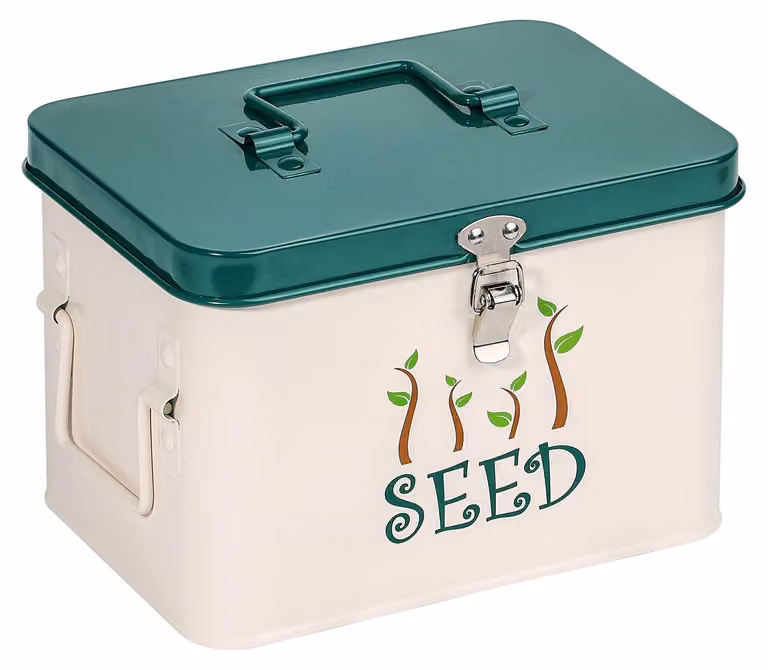 Elzusha - Contenitore per semi con coperchio - Contenitore da giardino - Verde