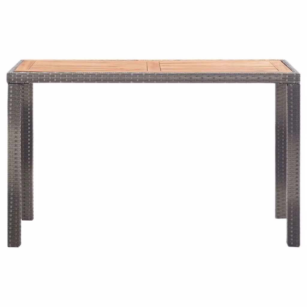 vidaXL Tavolo da giardino antracite e marrone 123x60x74 cm in legno massiccio di acacia