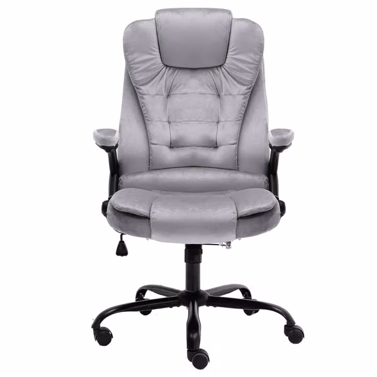 vidaXL Sedia da ufficio in velluto grigio chiaro