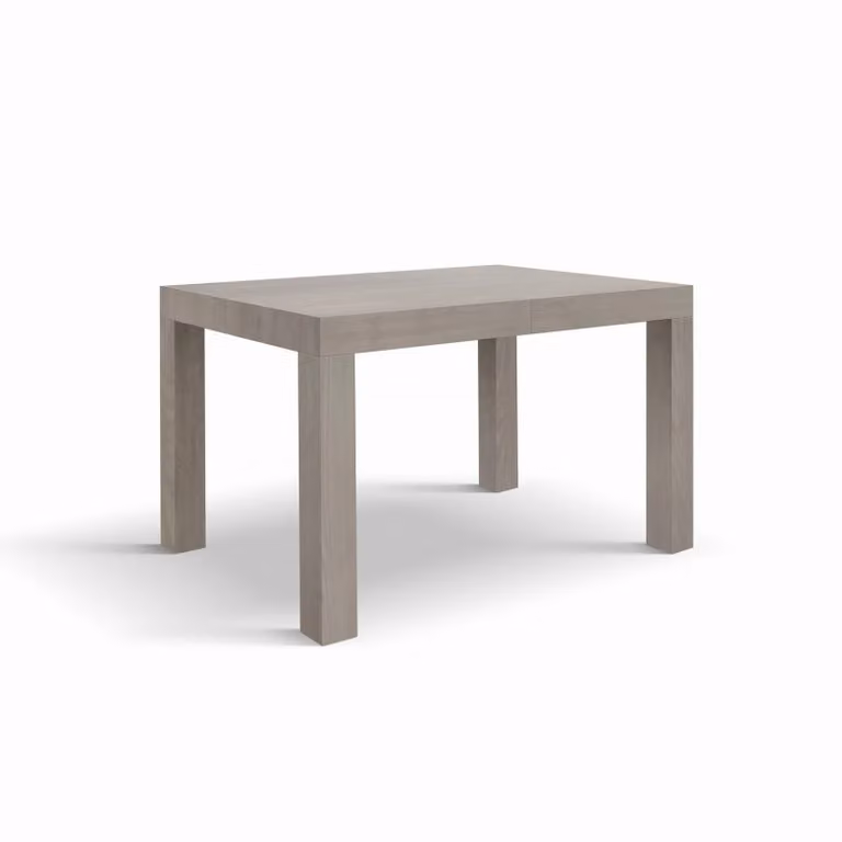 Tavolo BAROLO in legno, finitura olmo perla, allungabile 120×80 cm – 200×80 cm