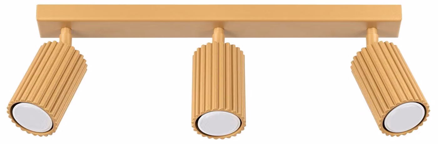 Lampada da soffitto KARBON 3L oro 3xGU10 10W alluminio 16.5x6.5x45cm Sollux Lighting