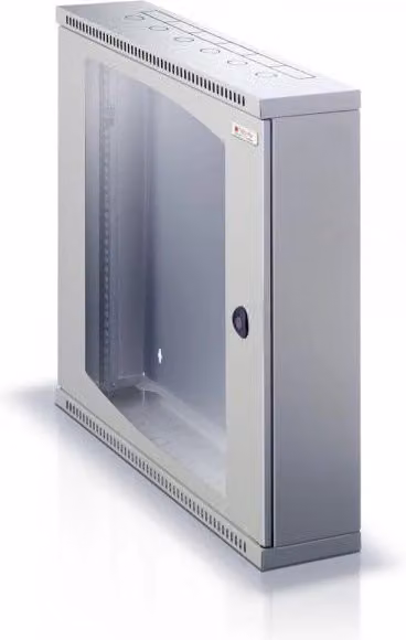 Armadio Rack 19'' Flat a muro p.30cm 6 unità sezione unica Grigio