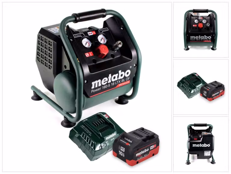 Metabo Power 160-5 18 LTX BL OF Compressore a batteria 18 V 8,0 bar Brushless + 1x batteria 10,0 Ah + caricabatterie