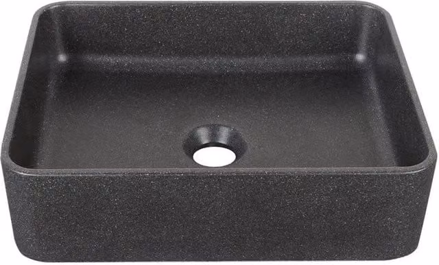 Lavabo da appoggio rettangolare in ceramica Idrobric nero L: 40,6 cm, P: 30,4 cm, H: 10,1 cm – 1