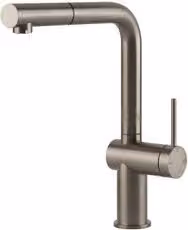Miscelatore per cucina Gessi con doccetta estraibile in acciaio inox color argento spazzolato